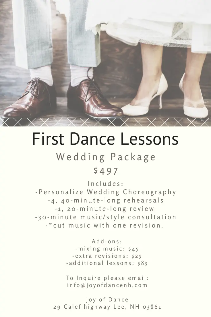 First Dance Lessons Pricing First Dance Lessons Pricing